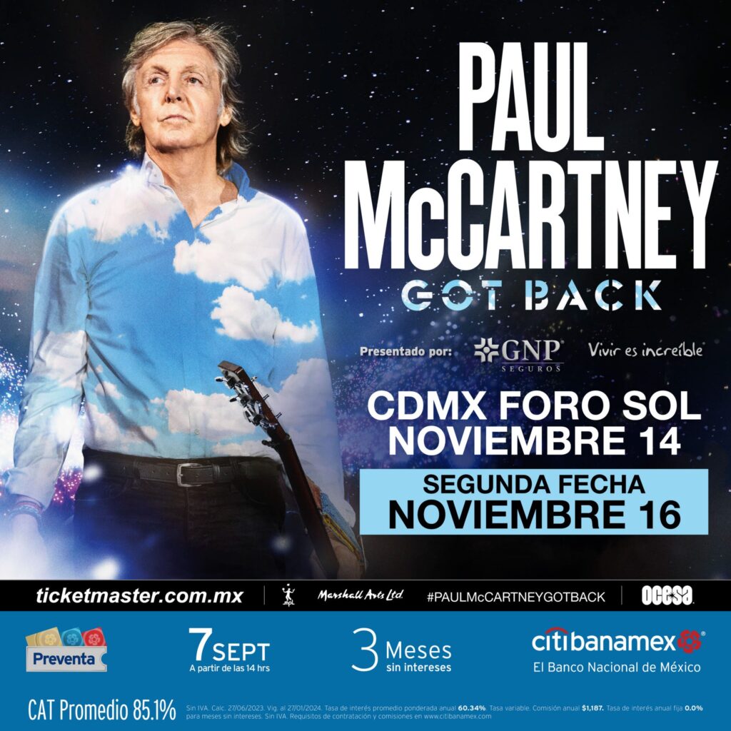 Paul McCartney abre segunda fecha en México