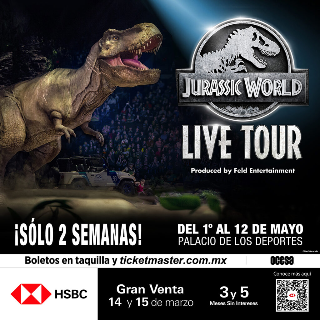 JURASSIC-WORLD-GRAN-VENTA-HSBC_1080x1080-black-1024x1024 Jurassic World: Prehistórica experiencia llega a México