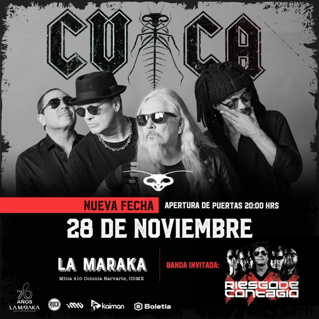 CUCA-MARAKA-NOVIEMBRE-2025-CARTEL-FINAL-1024x1024 Cuca regresa a La Maraka con Riesgo de Contagio: noche de culto y rock sin filtros