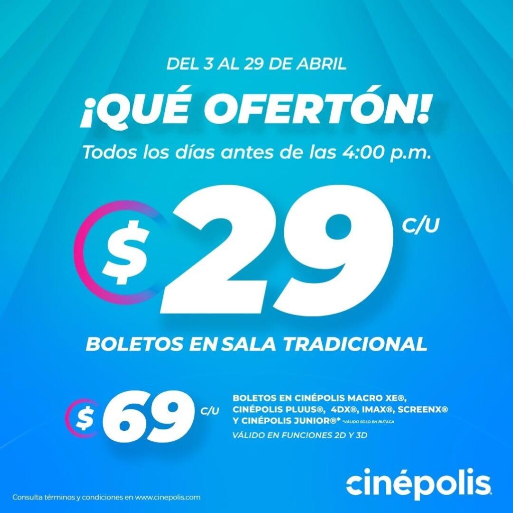 494889972_1231779185624546_1389496372132593103_n-1024x1024 ¡Cine por solo 29 pesos! Cinépolis lanza promoción de verano con horarios y condiciones especiales