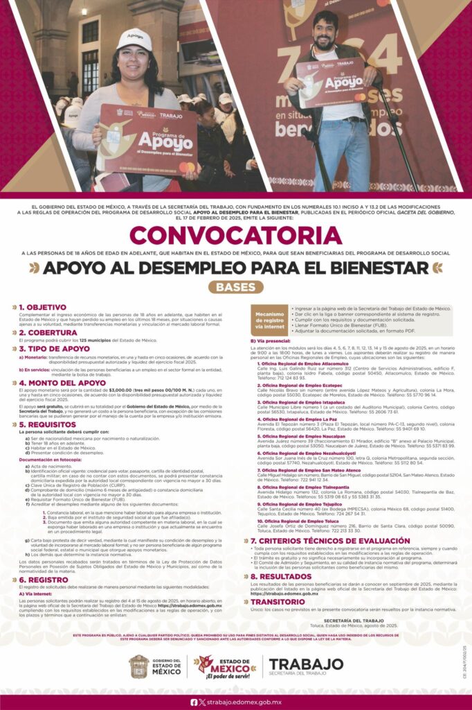 528695362_1309571970530942_7990594791076204822_n-682x1024 Edomex lanza registro al programa Apoyo al Desempleo 2025: requisitos y cómo solicitarlo